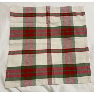 Rachel Ashwell Farmhouse‎ Cloth Napkins Set Of 5 Red Green Plaid Holiday
